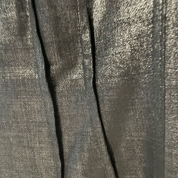 AKRIS Black Mountain Ash Metallic Bodycon 100% Lamb Leather Sleeveless Dress 10 - Picture 11 of 11